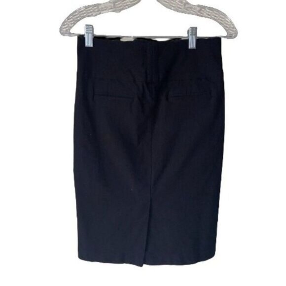 PAPAYA‎ Ladies Black Knee Length Stretchy Back Slit Skirt Large - Picture 2 of 8